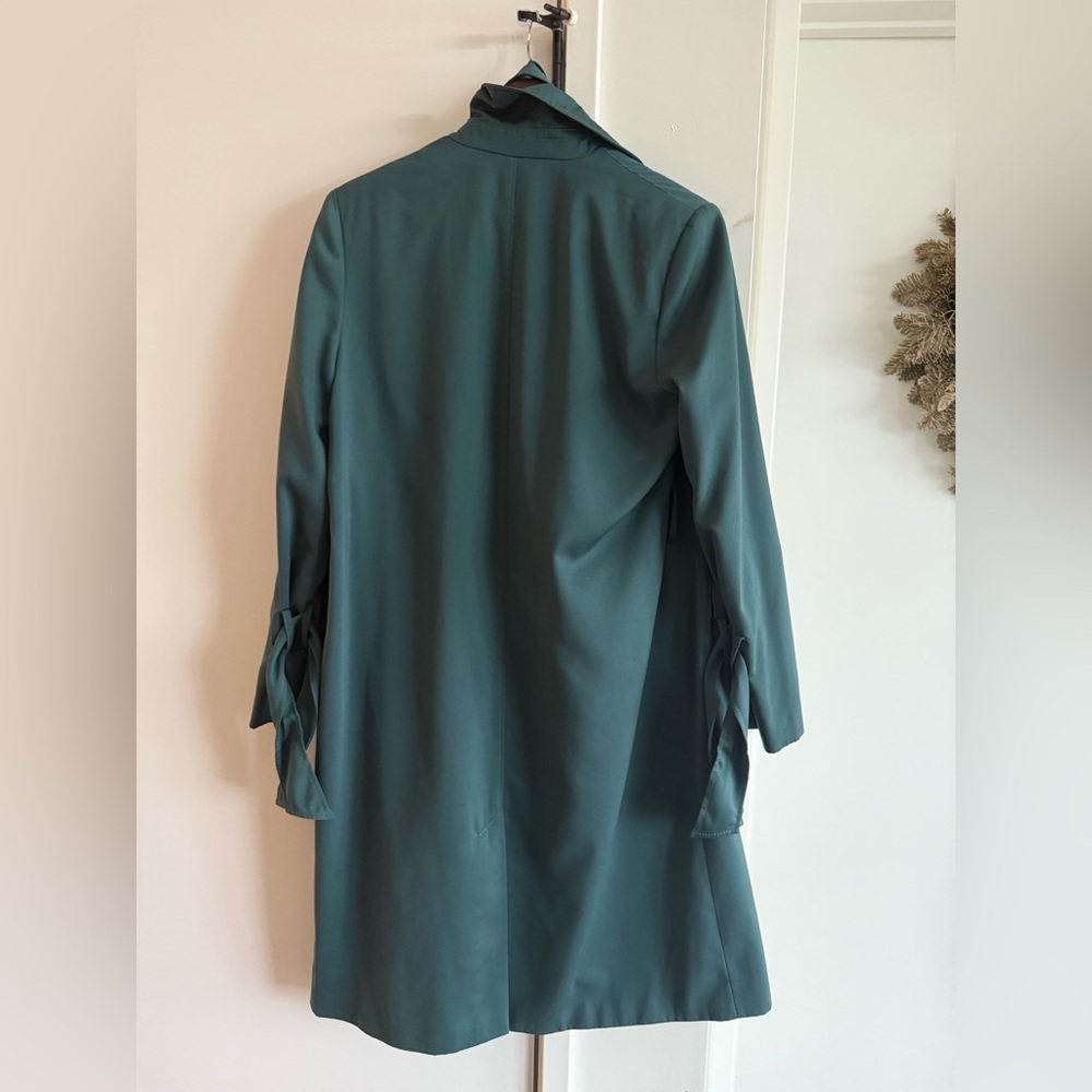 Miss Selfridge Teal Trench Coat View 4
